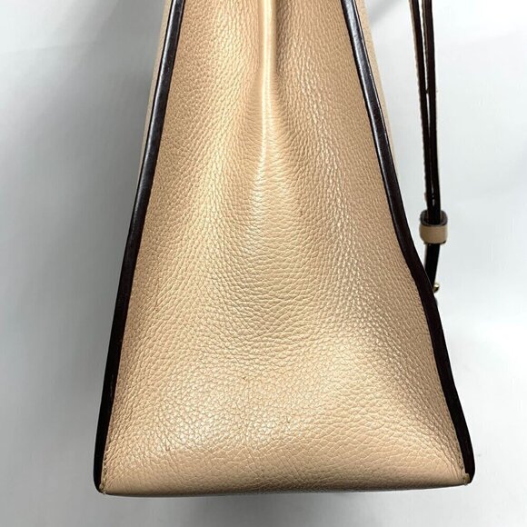 Michael Kors Large Mercer Satchel in Oyster Pebbled Leather 30F6GM9T3L/134 - Picture 16 of 16